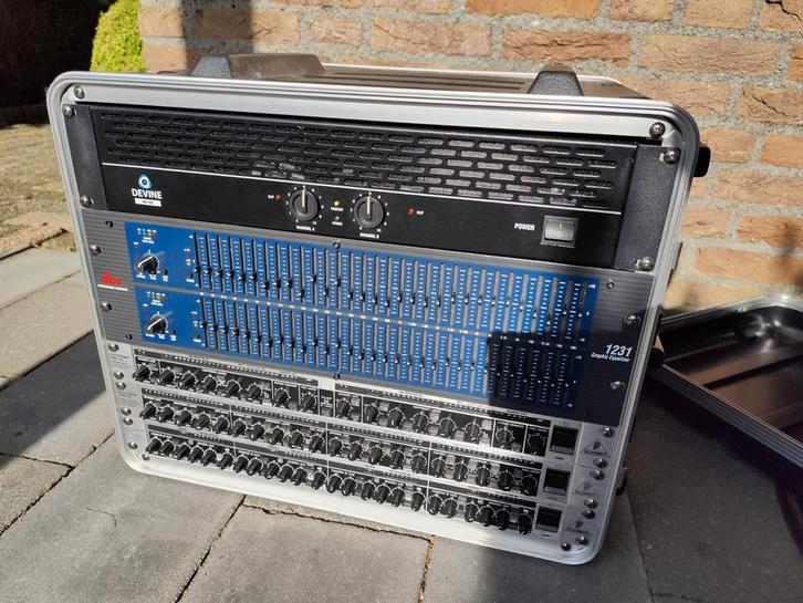 Complete Audio Rack met Flightcase, Muziek en Instrumenten, Mengpanelen, Gebruikt, 20 kanalen of meer, Microfooningang, Ophalen