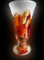 Mondgeblazen mat glazen vaas Studioglas 1970/1990, Ophalen