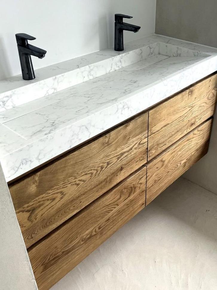 Wastafelonderkast Sjouke 4 laden, Huis en Inrichting, Badkamer | Badkamermeubels, Nieuw, Wastafelkast, Minder dan 100 cm, 100 tot 150 cm