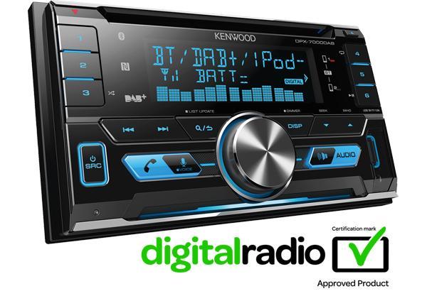 KENWOOD DPX-7000DABautoradio met bluetooth&DAB functie ZGAN, Auto diversen, Autoradio's, Zo goed als nieuw, Ophalen of Verzenden