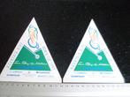 2x sticker mountain bike world cup 1992 logo grundig shimano, Verzamelen, Verzenden, Zo goed als nieuw, Sport