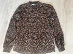 Zwarte blouse met print - Coster Copenhagen, Ophalen of Verzenden, Zo goed als nieuw, Maat 38/40 (M), Zwart
