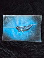 Pastel Tekening Narwal A4, Ophalen of Verzenden