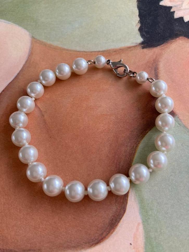 Stijlvolle Amband Klassieke stijl, Sieraden, Tassen en Uiterlijk, Armbanden, Zo goed als nieuw, Overige materialen, Beige, Ophalen