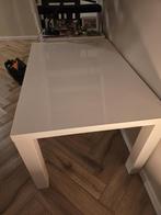 Witte eettafel hout, Ophalen, Gebruikt, 100 tot 150 cm, 50 tot 100 cm