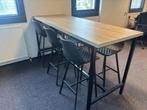 Hoge Tafel | Bartafel | Barkrukken (6), Huis en Inrichting, Tafels | Eettafels, Ophalen, Eikenhout, 50 tot 100 cm, Zo goed als nieuw