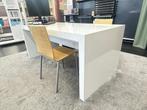 witte eettafel vergadertafel met 2 Pedrali stoelen, Ophalen of Verzenden, Gebruikt