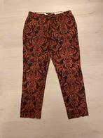 H&M broek pantalon roze zwart patroon 42 l zgan, Lang, Maat 42/44 (L), H&M, Ophalen of Verzenden