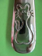 (KB4823) Kinderbestek HUISDIEREN Kat zittend mes, Ophalen of Verzenden, Gebruikt