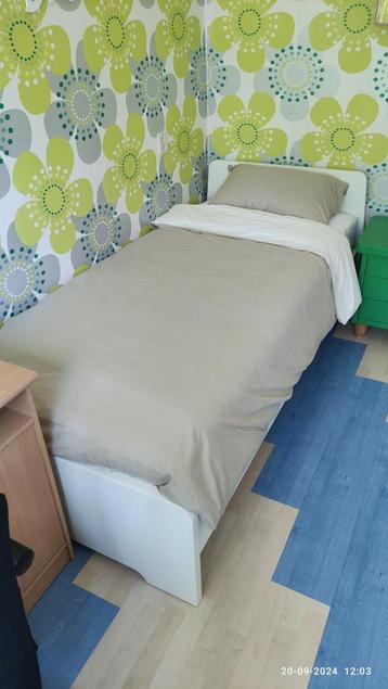 Eenpersoonsbed compleet met matras en lattenbodem - afbeelding 1