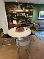 Space age vintage tullip witte tafel stijl Saarinen Pastoe, Ophalen, 50 tot 100 cm, 100 tot 150 cm, Zo goed als nieuw