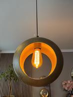 Hanglampen brons, Huis en Inrichting, Lampen | Hanglampen, Ophalen of Verzenden, Zo goed als nieuw, Glas, 75 cm of meer