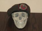 militaire Schedel REPLICA, Skull mens met baret, objet d'art, Verzamelen, Ophalen of Verzenden, Kunstobject
