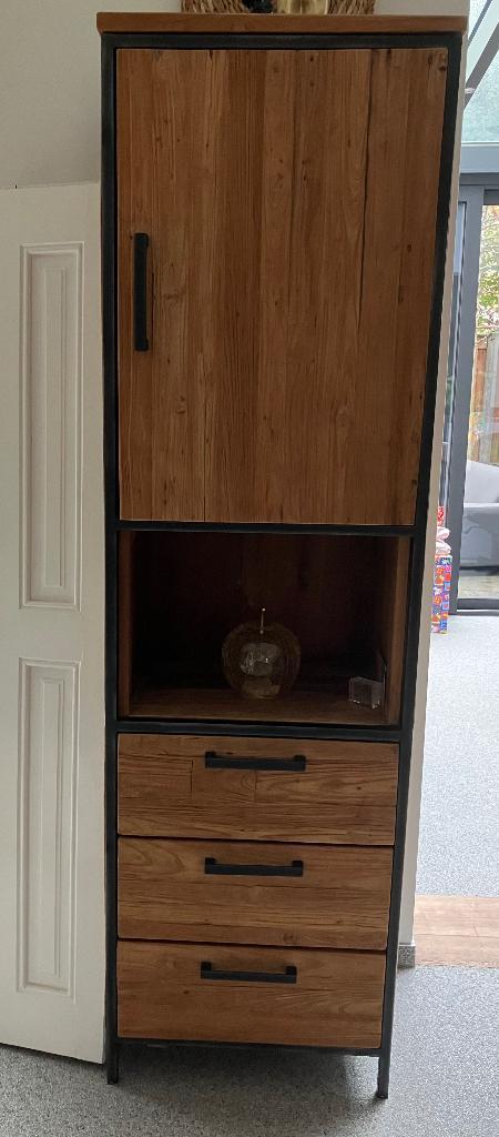 2 Hoge kasten + tv kastje Pronto Wonen, Huis en Inrichting, Kasten | Televisiemeubels, Zo goed als nieuw, Minder dan 100 cm, 50 tot 100 cm