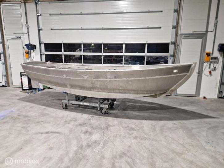 Aluminium sloep 5 mtr afwerk project elektrisch, Watersport en Boten, Sloepen, Gebruikt, 3 tot 6 meter, Elektrisch, Aluminium