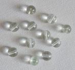 Transparante glaskralen van 7 mm rond (12 stuks), Verzenden, Nieuw, Kraal