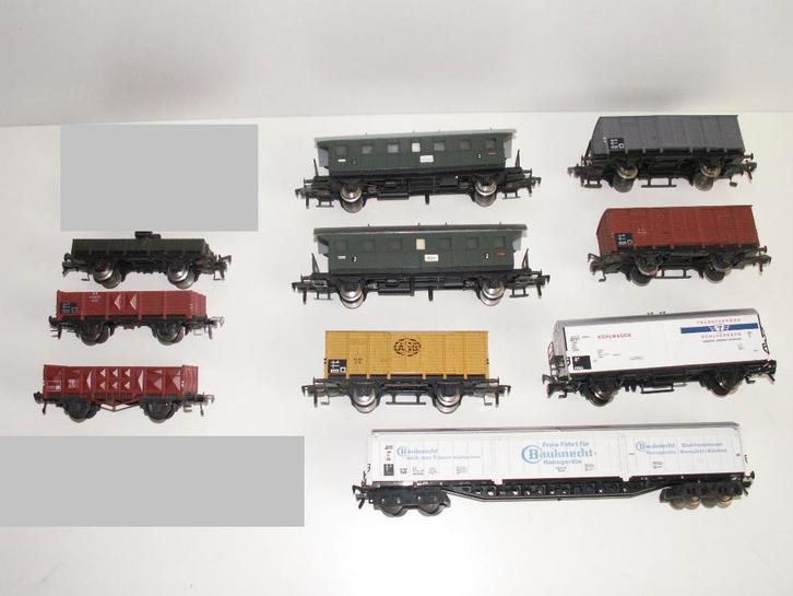 Fleischmann 10 stuks wagons in 1 koop, Hobby en Vrije tijd, Modeltreinen | H0, Gebruikt, Wagon, Gelijkstroom, Fleischmann, Ophalen of Verzenden