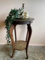 Vintage houten plantentafel eikenhout, Ophalen, Minder dan 55 cm, Gebruikt, 60 cm of meer