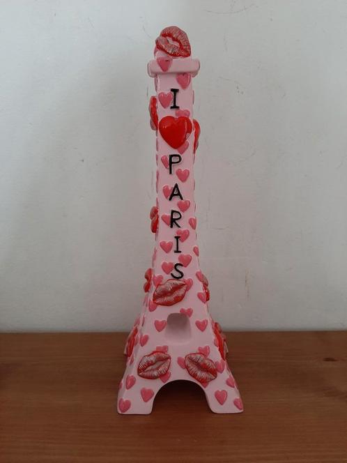 Roze Eiffeltoren beeldje I  Paris 22 cm, Verzamelen, Beelden en Beeldjes, Ophalen of Verzenden