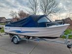 Poseidon 470 incl Honda 10 pk  Kanteltrailer, Watersport en Boten, Benzine, Buitenboordmotor, Polyester, Gebruikt