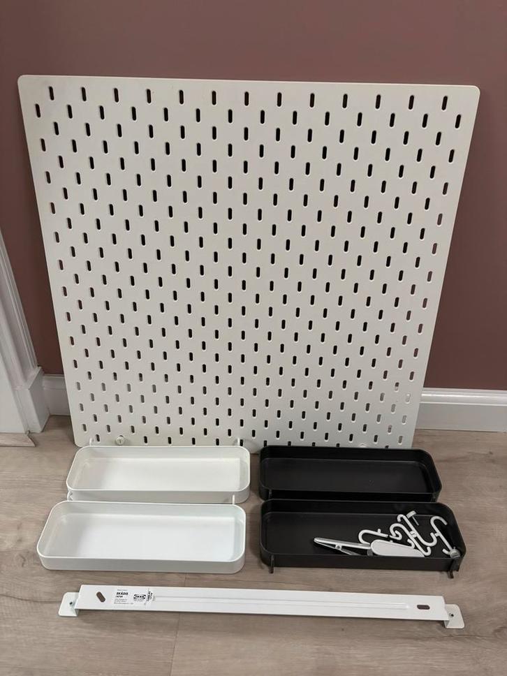 Ikea Skadis wandrek + accessoires, Huis en Inrichting, Woonaccessoires | Overige, Gebruikt, Ophalen