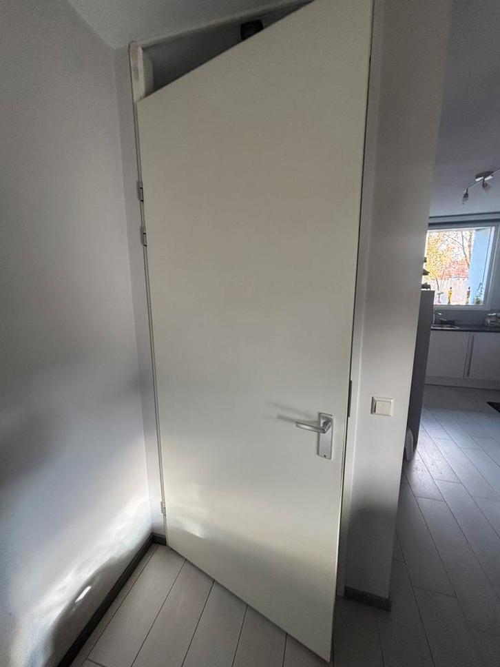 Te koop 4 opdekdeuren, Doe-het-zelf en Verbouw, Deuren en Horren, Gebruikt, Binnendeur, 215 cm of meer, 80 tot 100 cm, Hout, Ophalen