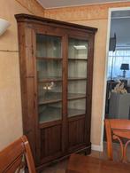 Antieke hoekkast, inclusief besteklade, Huis en Inrichting, Kasten | Vitrinekasten, Ophalen, Gebruikt, 100 tot 150 cm, Glas