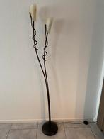 Staande schemerlamp. Ca 165 cm hoog. Bronskleurig., Huis en Inrichting, Lampen | Vloerlampen, Ophalen, Gebruikt, 150 tot 200 cm