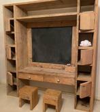 Kinder kast hout meubel met krijtwand, Huis en Inrichting, Gebruikt, Ophalen