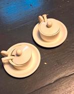 Kinderservies: 2 suikerpotjes met lepeltjes, Ophalen of Verzenden