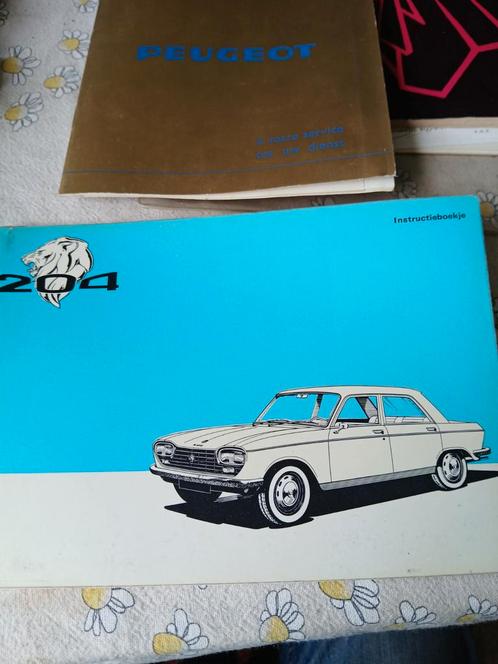 Mapje met oa Instructie boekje etc van Peugeot 204 (break D, Auto diversen, Handleidingen en Instructieboekjes, Ophalen of Verzenden