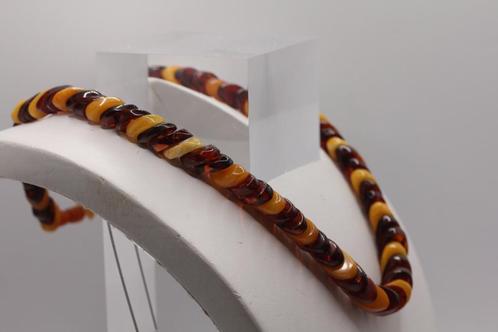 ketting vintage van Baltisch amber, Sieraden, Tassen en Uiterlijk, Kettingen, Zo goed als nieuw, Overige materialen, Geel, Met edelsteen
