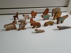 Prachtige set van 17 handbeschilderde vintage houten dieren, Overige typen, Gebruikt, Ophalen of Verzenden