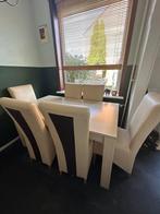 Complete Eetkamerset, eettafel en stoelen voor 6 personen, Ophalen, Zo goed als nieuw, 4 tot 6 stoelen