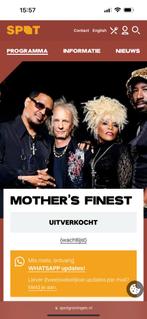 Kaartje Mother’s Finest Oosterpoort vandaag 21 april, Tickets en Kaartjes, Concerten | Overige, April, Drie personen of meer