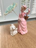 Meisje met poedel jaren’50 Frans beeldje, Ophalen of Verzenden