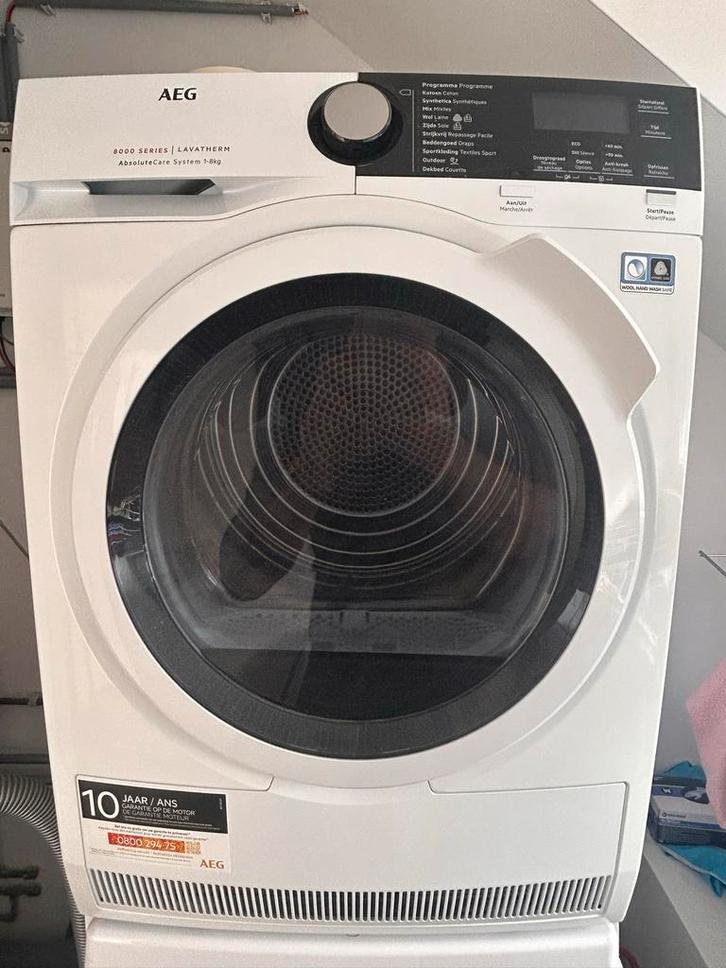AEG warmtepompDroger T8DBE86W - Zeer Goede Staat!, Witgoed en Apparatuur, Wasdrogers, Zo goed als nieuw, Condens, Voorlader, 8 tot 10 kg