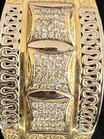 Gouden armband met strass stenen, Ophalen, Zo goed als nieuw, Goud, Goud