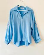 Blouse met borduursels Ambika, Ambika, Nieuw, Blauw, Maat 38/40 (M)