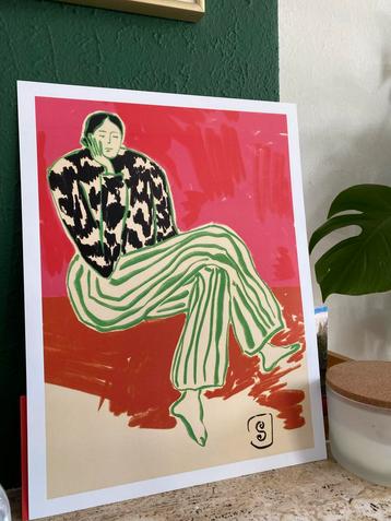 Moderne Kunst Poster - Vrouw beschikbaar voor biedingen