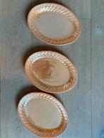 Glassware plates 3x Crisa similar as fire king / anchor king, Antiek en Kunst, Antiek | Servies los, Ophalen of Verzenden