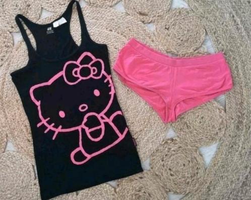 Hello Kitty x H&M pyjama set ZGAN maat XS, Kleding | Dames, Pyjama's, Zo goed als nieuw, Maat 34 (XS) of kleiner, Ophalen of Verzenden