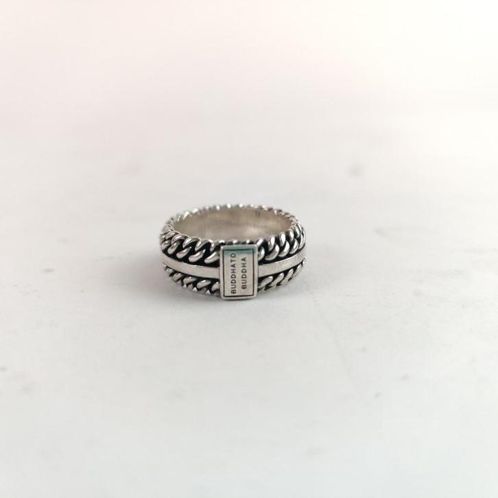 Buddha to Buddha Ring Chain Textuur mt19 || Nu €69.99, Sieraden, Tassen en Uiterlijk, Ringen, Zo goed als nieuw, Dame of Heer