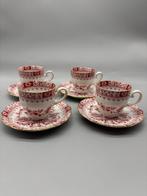 Seltmann Weiden Theresia Rood set mokka kop en schotels 8 de, Antiek en Kunst, Antiek | Servies los, Ophalen of Verzenden