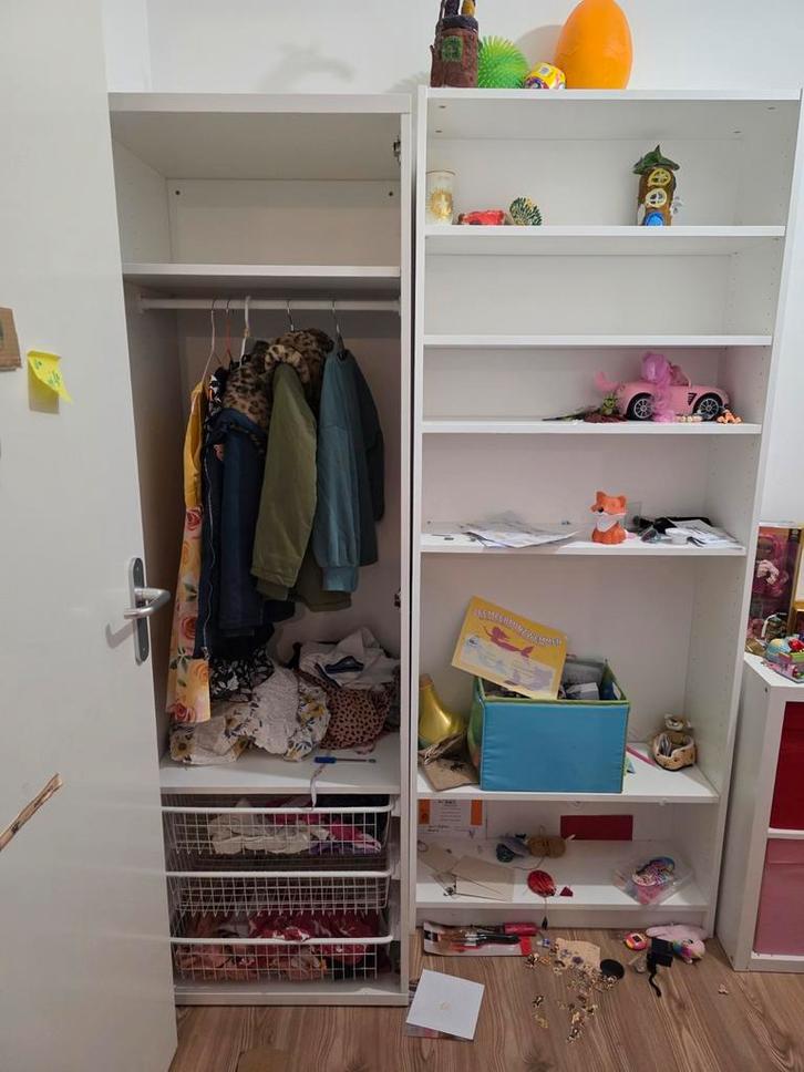 Ikea Kast en Bibliotheek - Moet Snel Weg!, Huis en Inrichting, Kasten | Boekenkasten, Gebruikt, 150 tot 200 cm, 200 cm of meer