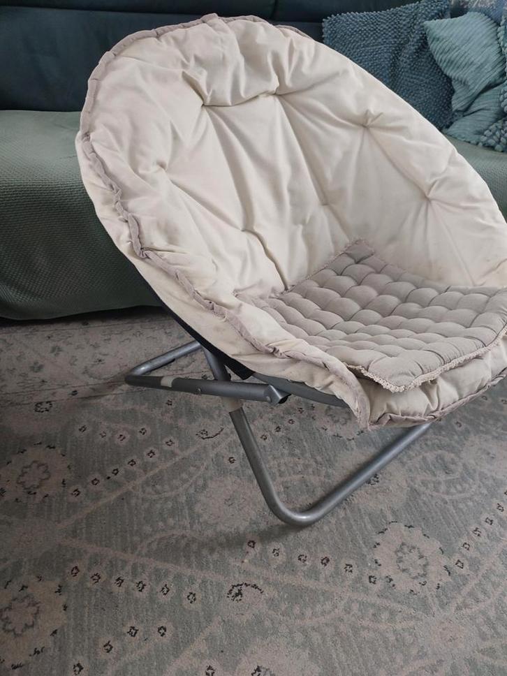 Lage vintage relax stoel loungestoel kuipstoel - inklapbaar, Kinderen en Baby's, Kinderkamer | Tafels en Stoelen, Gebruikt, Stoel(en)