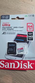 SanDisk Ultra 64GB microSDXC met Adapter - Nieuw, Nieuw, 64 GB, Smartphone, MicroSDXC