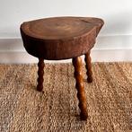Boomstam krukje bobbin pootjes vintage, ?, Hout, ?, ?