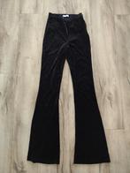 Prachtige zwarte flared pants, ribstof velvet, Loavies, XS., Kleding | Dames, Broeken en Pantalons, Lang, Maat 34 (XS) of kleiner