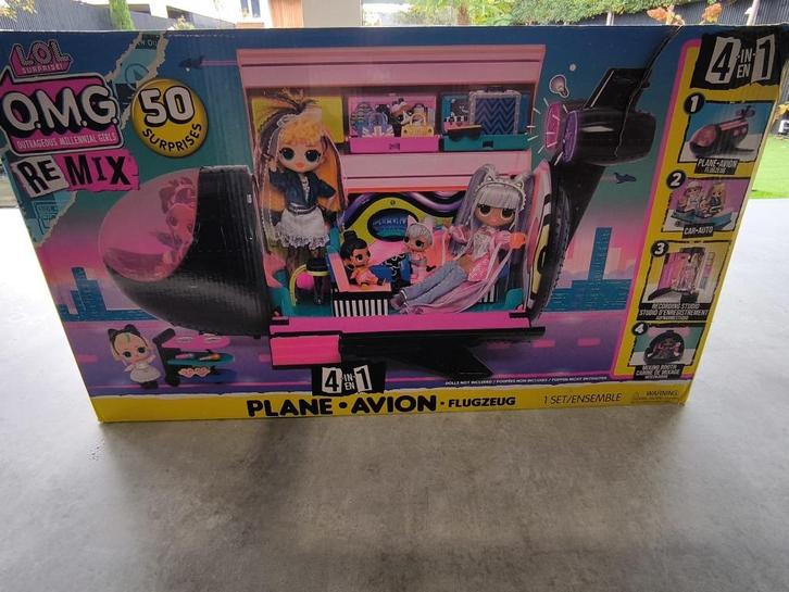 LOL L.O.L. Surprise! OMG Remix Vliegtuig 4-in-1, Kinderen en Baby's, Speelgoed | Speelgoedvoertuigen, Nieuw, Ophalen of Verzenden